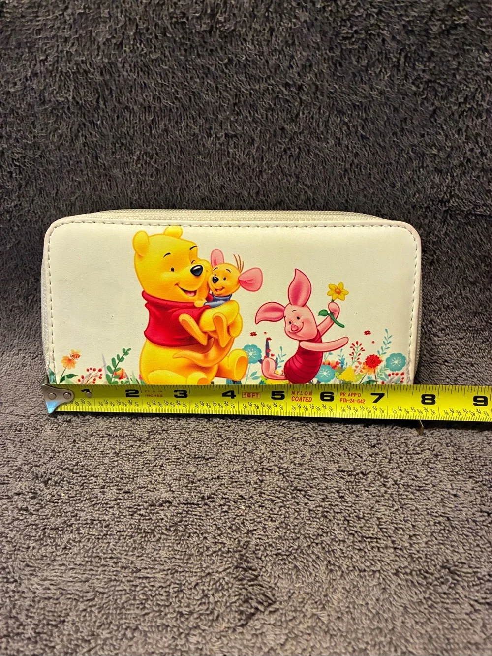 Winnie the Pooh , Roo, and Piglet Wallet with Zipper and Credit Card Slits